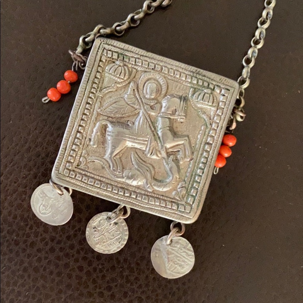 1839 stamped keepsake silver necklace religious
